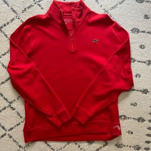 Men’s red vineyard vines medium quarter zip